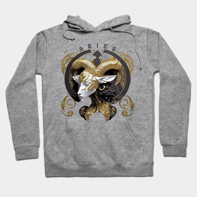 Design for Aries Zodiac Sign_6 Hoodie by thematics